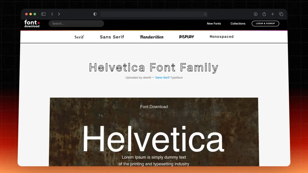 Helvetica Font