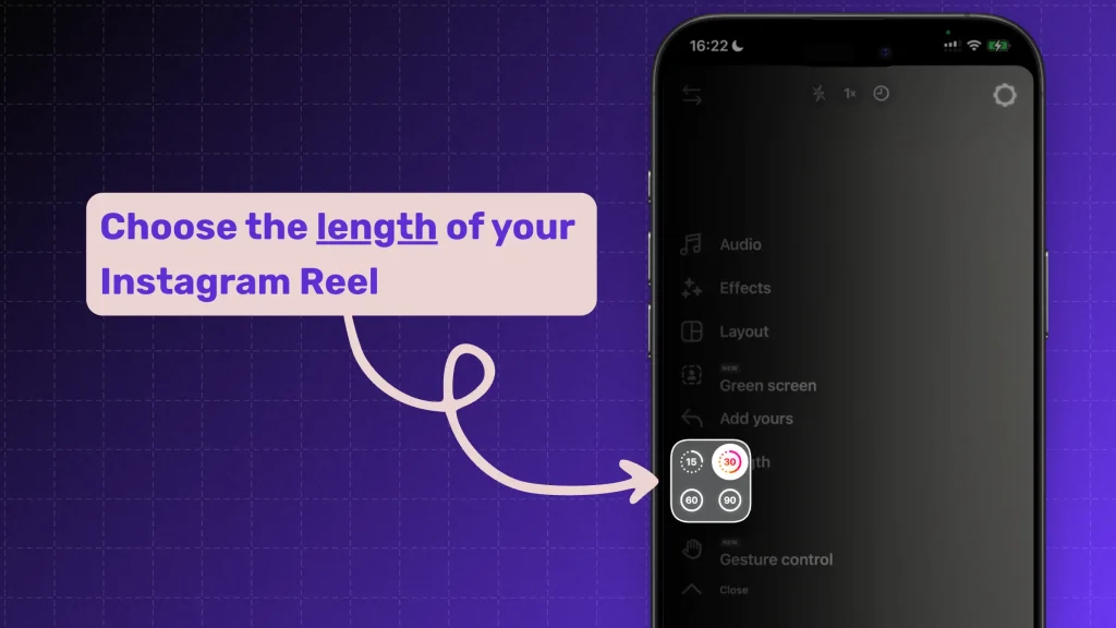 How to change a video's length before posting on Instagram Reels