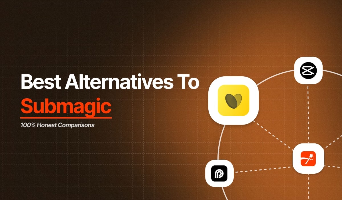 Logos of the top 3 alternatives to Submagic