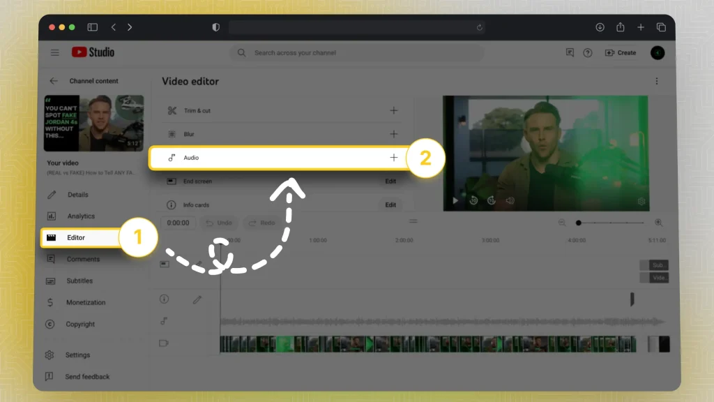 How to add audio tracks to YouTube videos