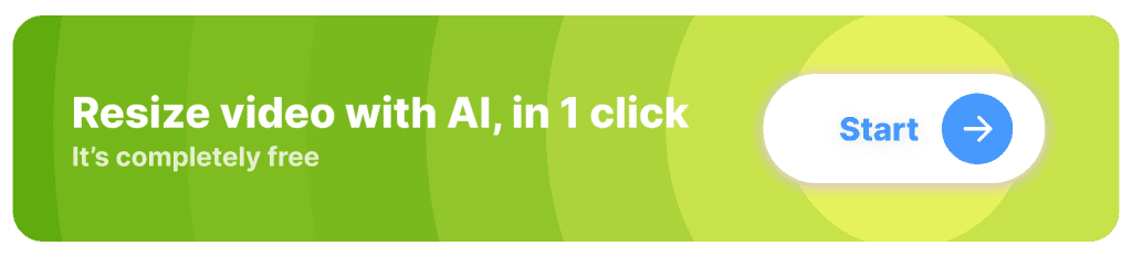 CTA Button: Resize video with AI