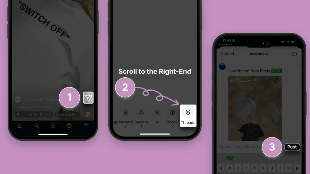 How to share Instagram Reels on Threads