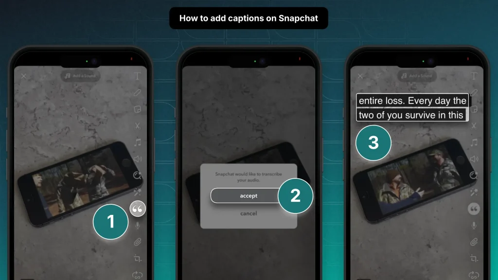 How to add closed captioning to a Snapchat video