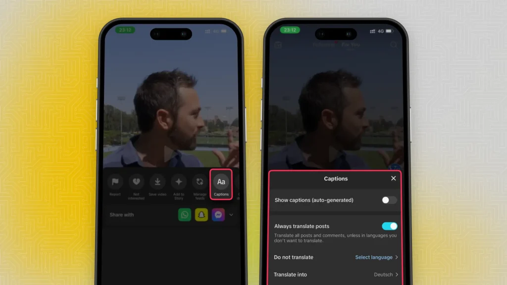 Using the built-in TikTok captions feature