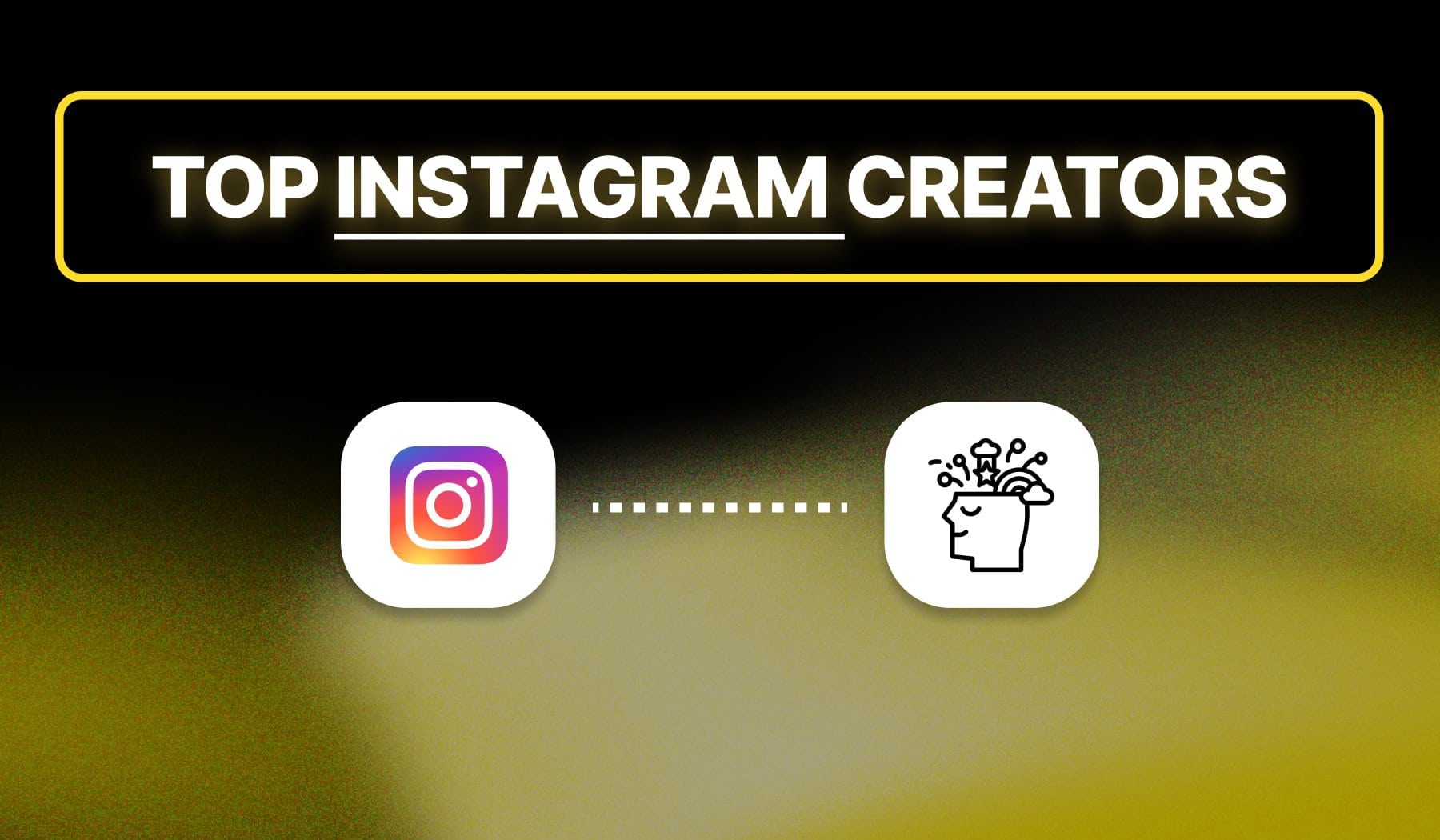 Instagram 2016 logo and inspiration icon with a dashed line in between