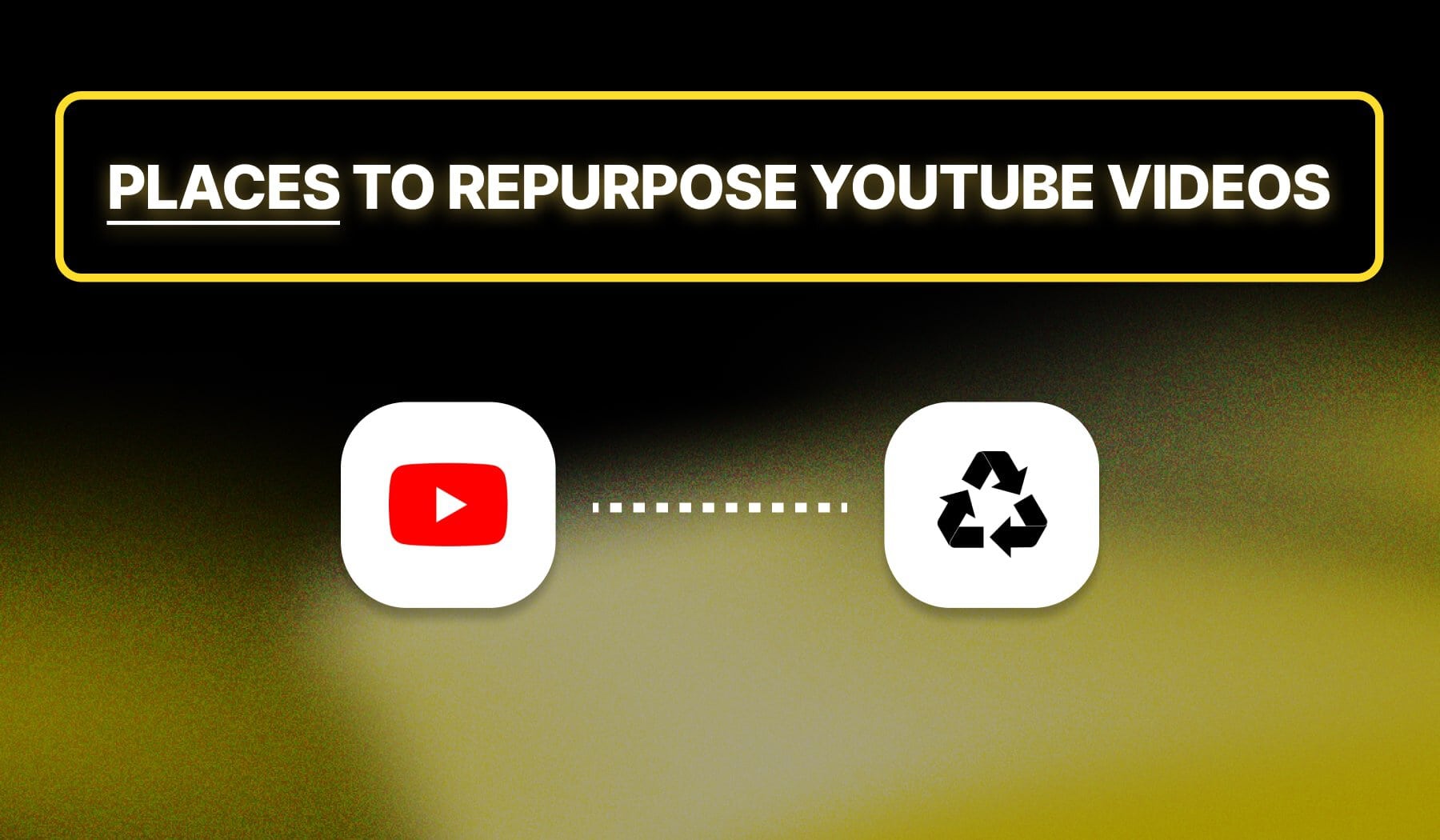 YouTube logo and recycling icon