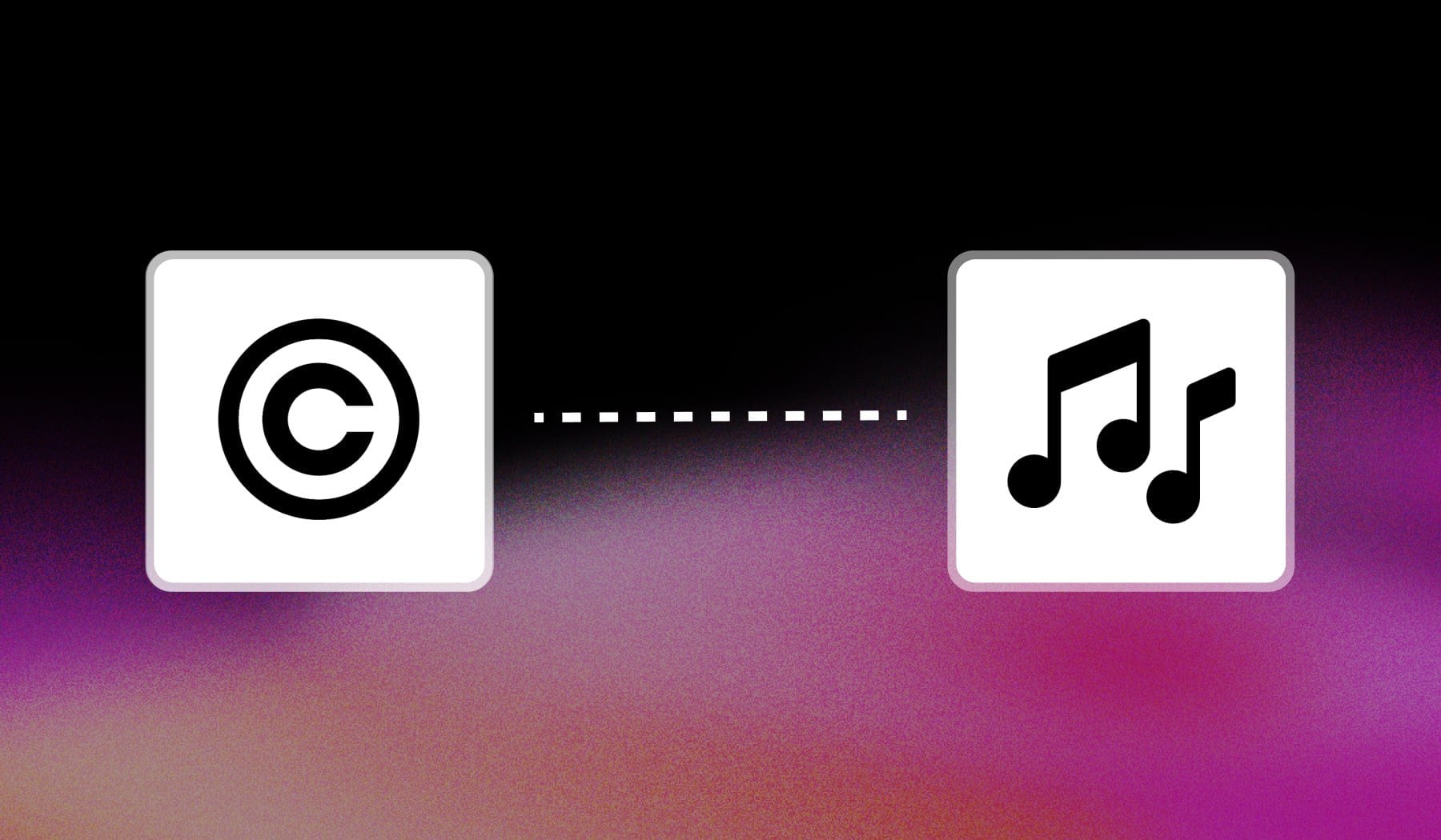 Copyright icon and Musical note icon