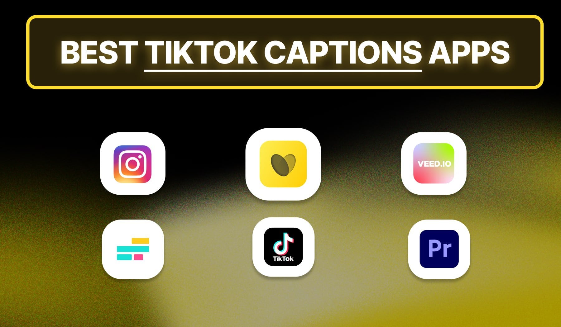 Logos of the best apps to add captions to TikToks