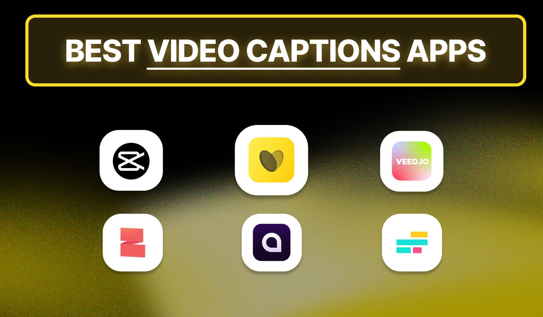 Logos of the top-rated video captioning apps