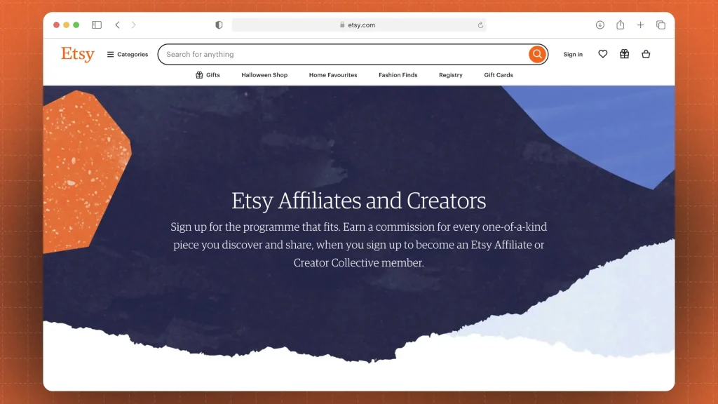 Etsy affiliate program