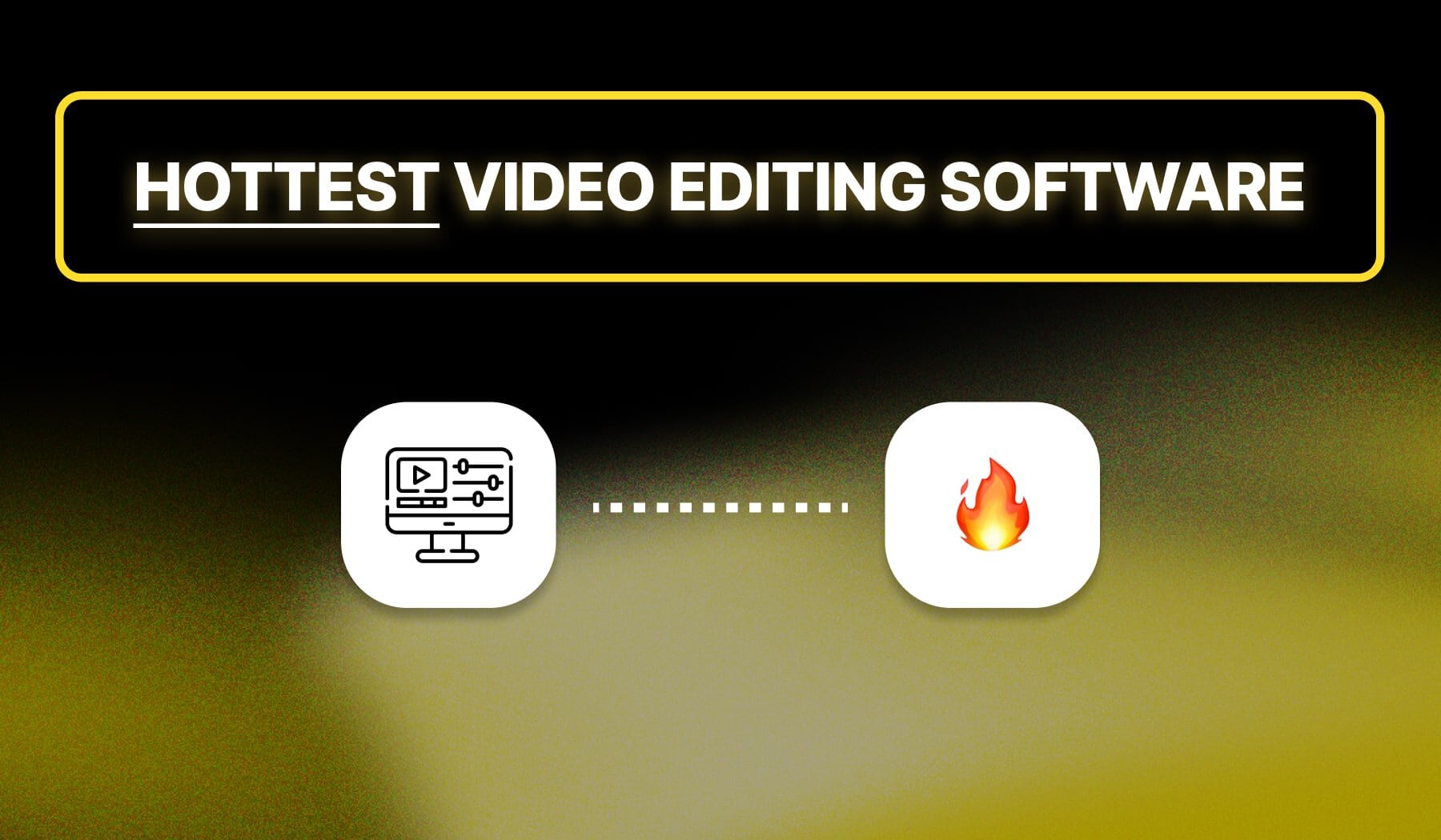 Computer video editing icon and Apple fire emoji