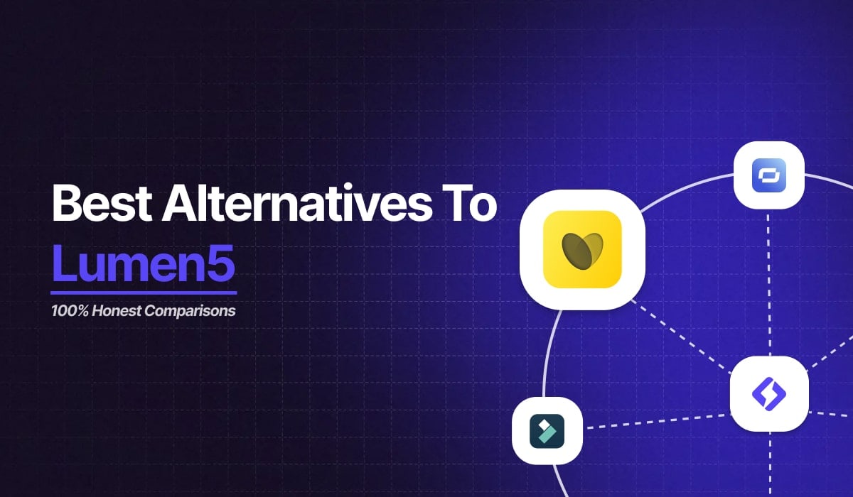 Logos of the top 3 alternatives to Lumen5