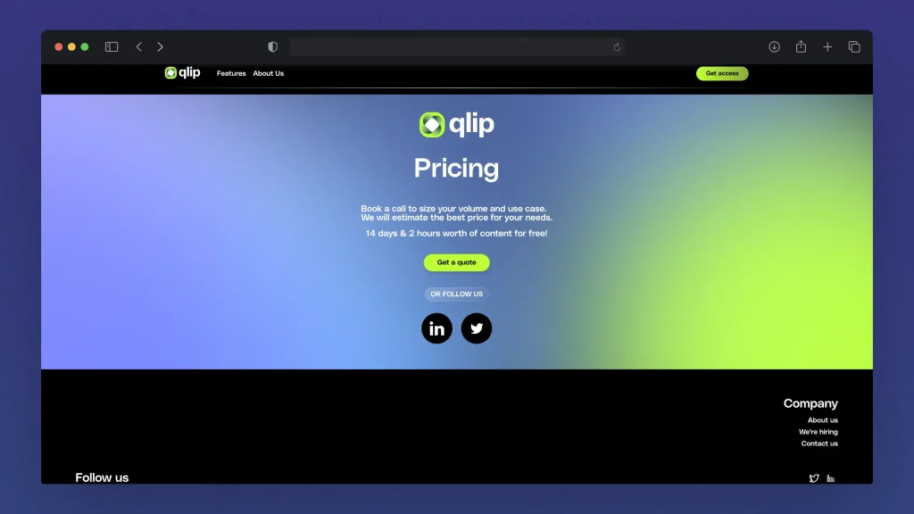 Qlip.ai Pricing