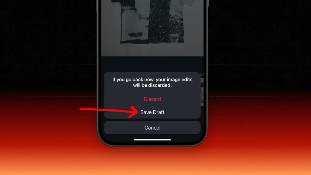 How to save a draft on Instagram