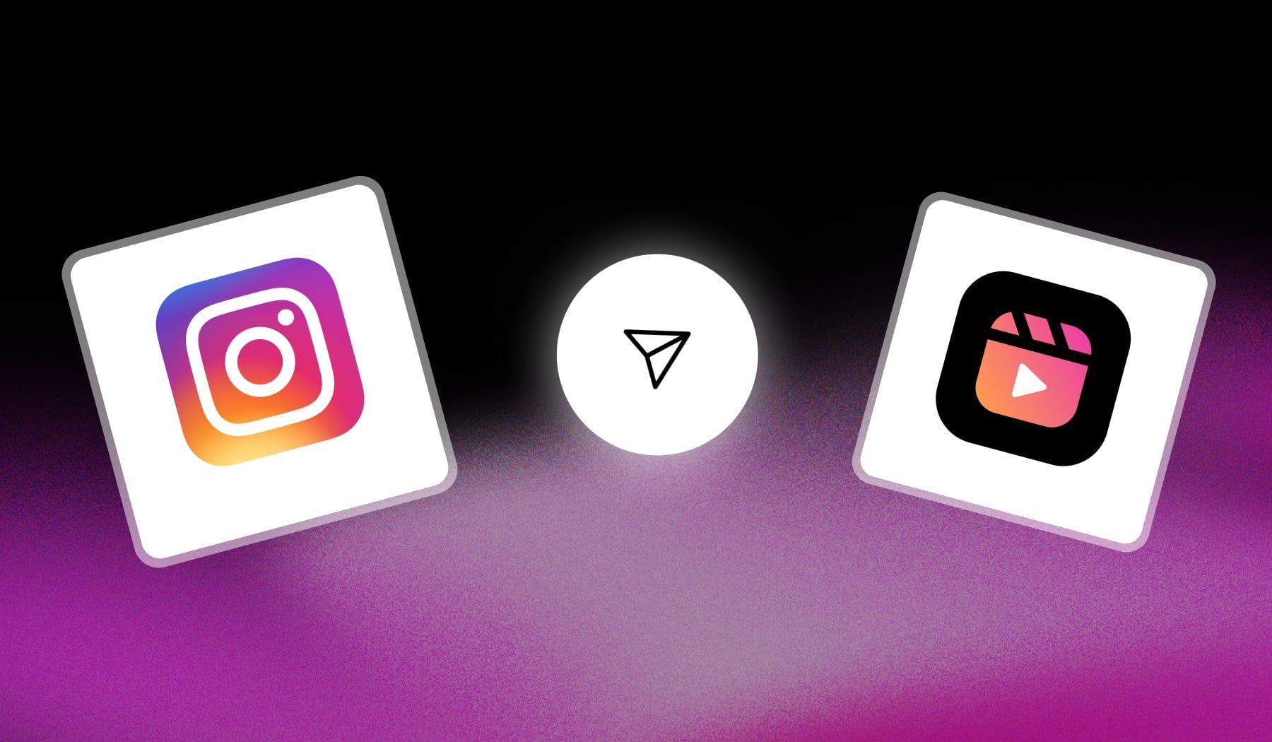 Instagram Logo, share icon, and Reels icon