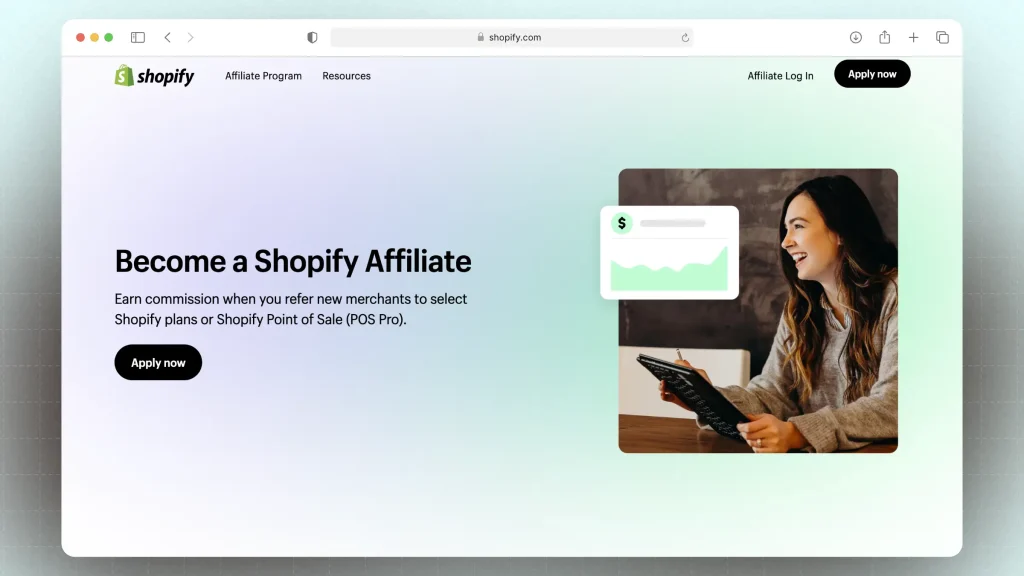 Shopify's affiliate program