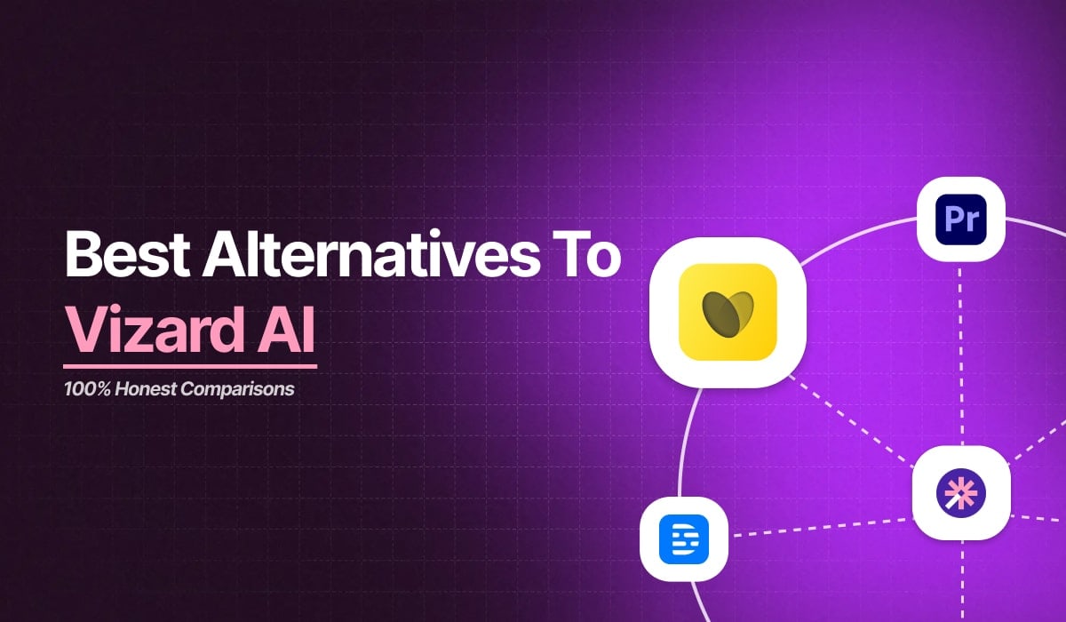 Logos of the top 3 alternatives to Vizard.ai