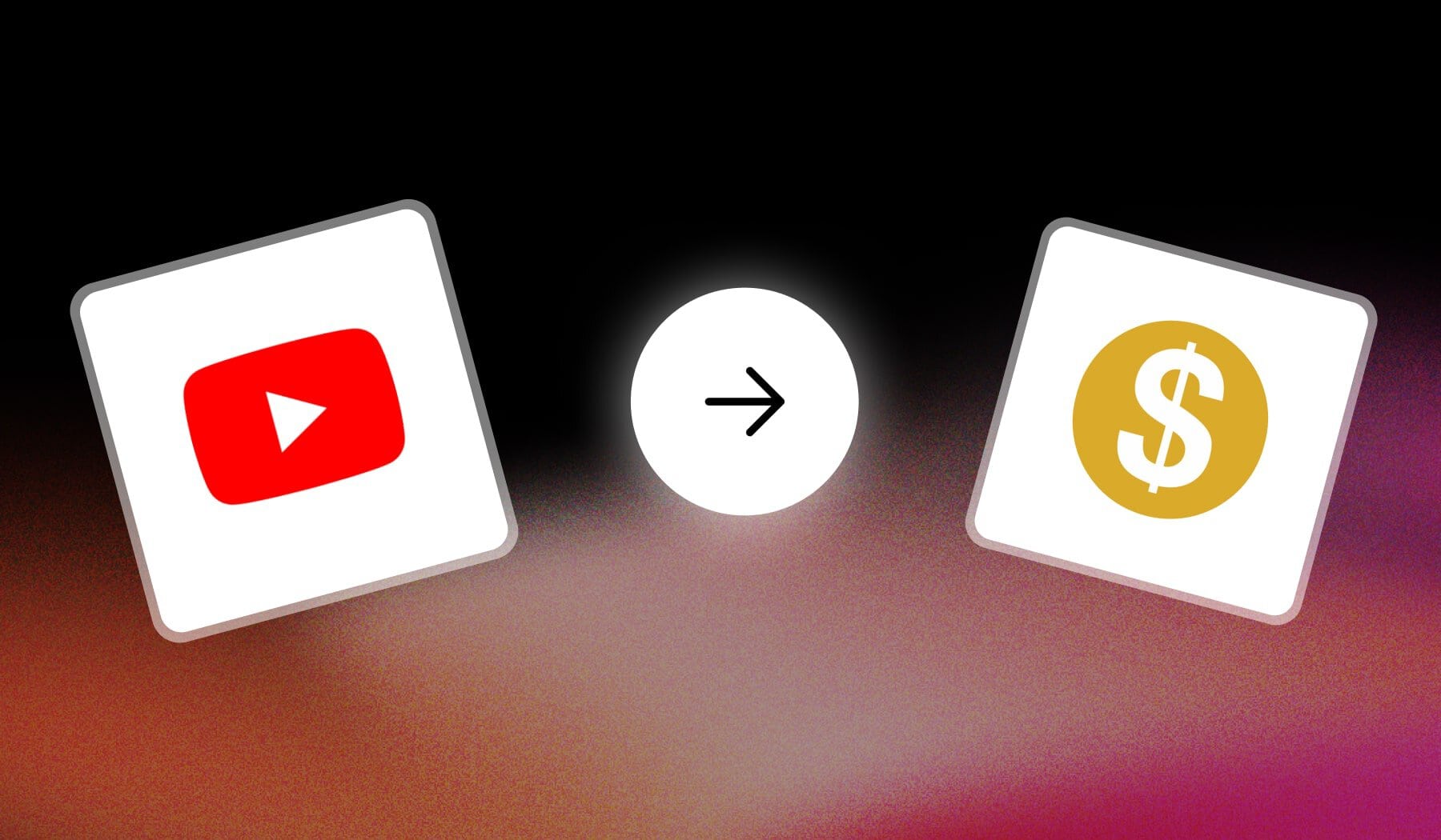 YouTube logo and demonetization icon: A white dollar sign in a yellow circle