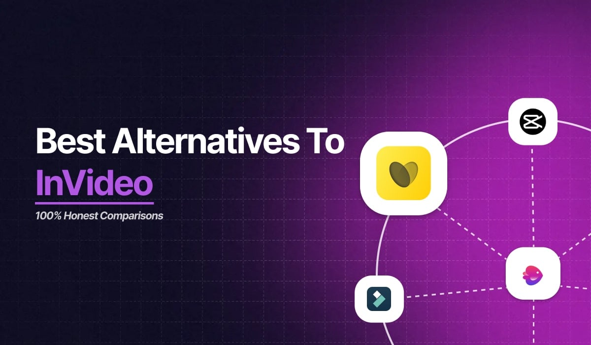 Logos of the top 3 alternatives to inVideo.io