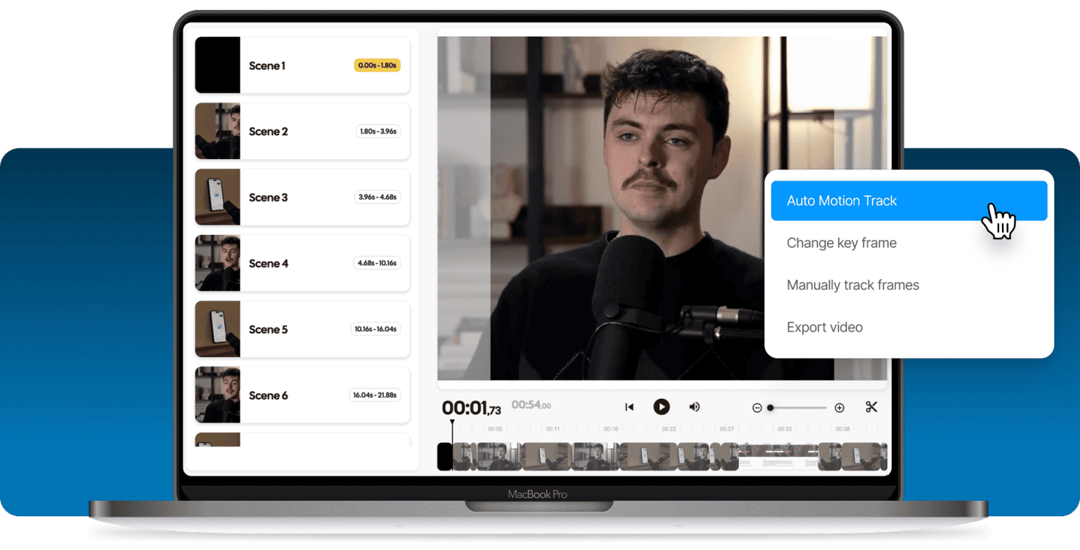 AI Motion Tracking Video Editor: Add Key Frame Online